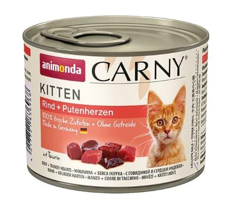Консервы для котят Animonda CARNY Kitten говядина, сердце индейки 200 гр (83696)