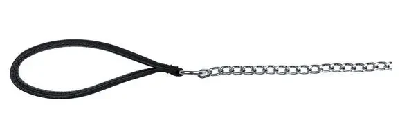 Поводок-цепь металл "TRIXIE" с нейлоновой ручкой 1.10 м/2 мм черный - фото 1 - id-p104087071