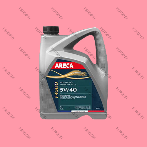 Масло моторное ARECA F4500 5W40 - 5 литров для Сааб Субару Вольво ГАЗ Альфа Ромео Ауди Крайслер Додж Фиат