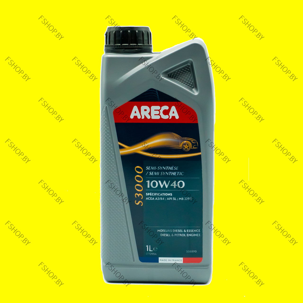 Масло моторное ARECA S3000 10W40 - 1 литр для Сааб Субару Вольво ГАЗ Альфа Ромео Ауди Крайслер Додж Фиат