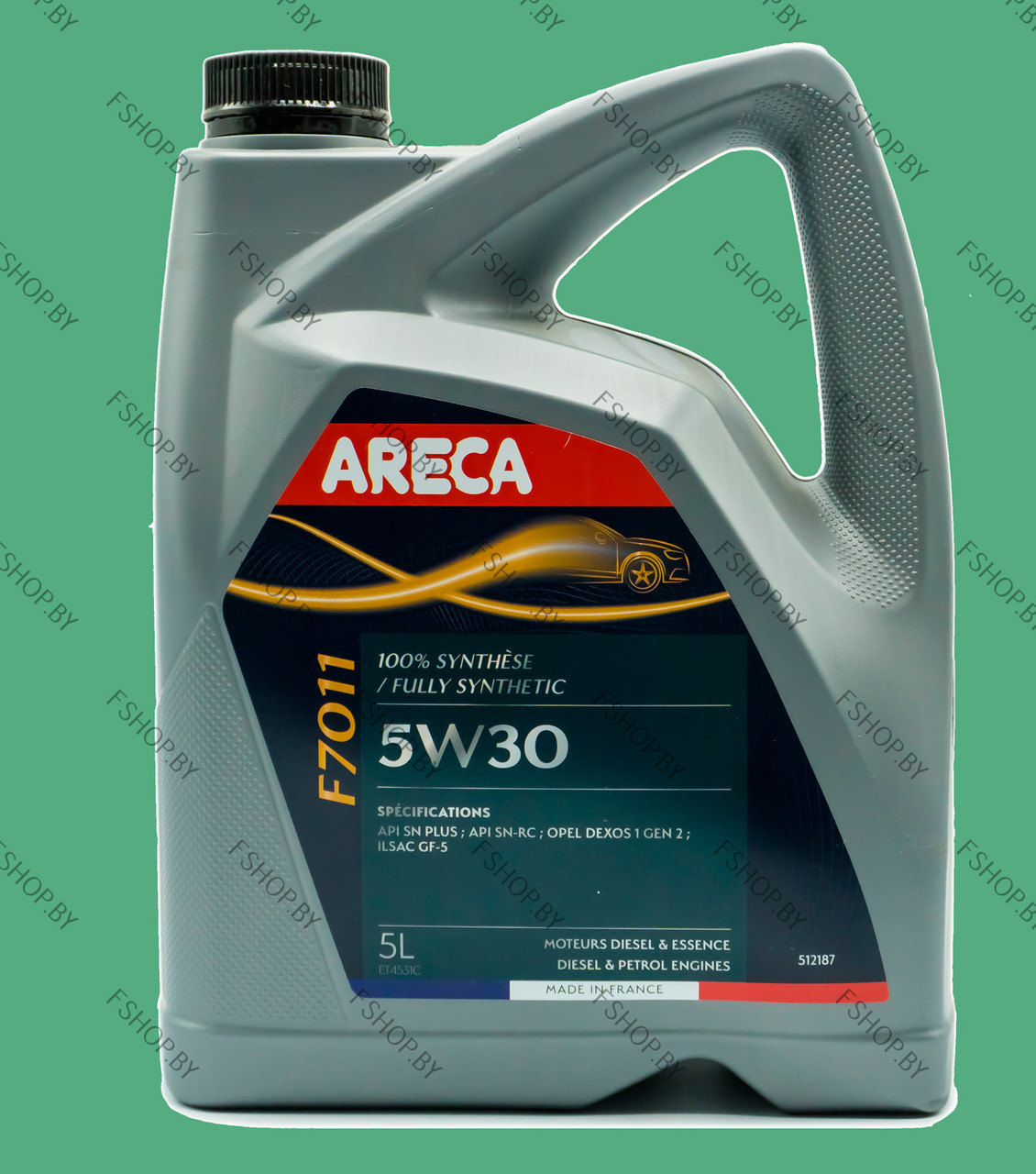 Масло моторное ARECA F7011 5W30 - 5 литров для Ленд Ровер Ниссан Опель Пежо Равон Шкода Тойота Фольксваген