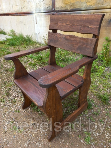 Кресло садовое и банное из массива сосны "Кладно" - фото 1 - id-p180768477