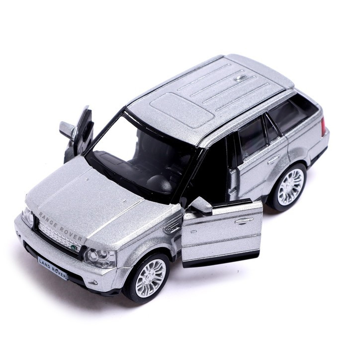 Машина металлическая LAND ROVER RANGE ROVER SPORT,1:32, открываются двери, инерция, цвет серый - фото 3 - id-p180774219