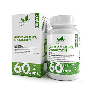 Для суставов и связок NaturalSupp Glucosamine Chondroitin MSM 60 капс