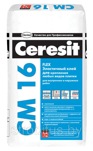 Эластичная клеящая смесь"Flex" Ceresit CM 16 ( 25кг ) - фото 1 - id-p22670356