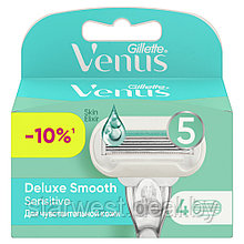 Gillette Venus Embrace Deluxe Smooth Sensitive 4 шт. Женские сменные кассеты / лезвия для бритья
