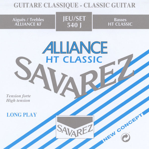 Savarez 540J Alliance HT Classic Комплект струн для классической гитары, сильное натяжение, посереб