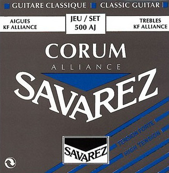Savarez 500AJ Alliance Corum Комплект струн для классической гитары, сильное натяжение, посеребр - фото 1 - id-p177902337