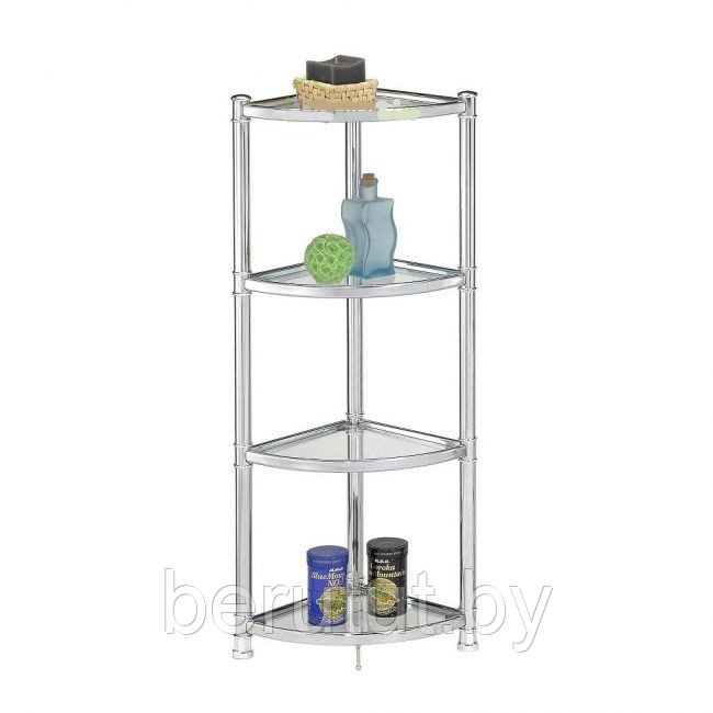 Этажерка стеклянная угловая Metlex MX3033