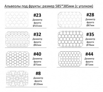 Альвеолы бумажные для фруктов 585*385 мм (с уголком) - фото 3 - id-p104001220