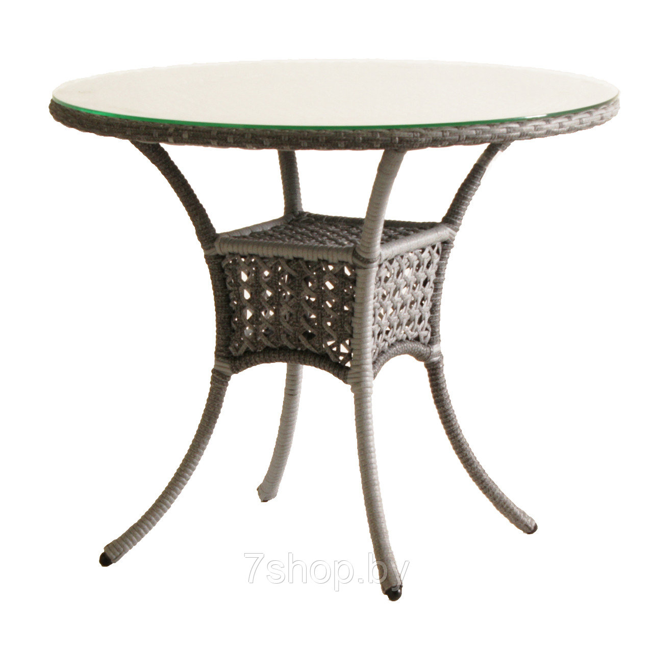 Стол садовый круглый DECO 90 см, серый - фото 1 - id-p180843630