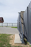 Откатные ворота металлический штакетник RAL 7024 (графит), фото 4