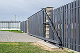 Откатные ворота металлический штакетник RAL 7024 (графит), фото 6