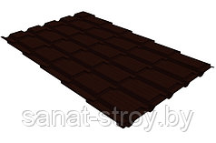 Металлочерепица Quadro Profi 0,45 PE  RAL 8017 Шоколад RR 32 Темно-коричневый