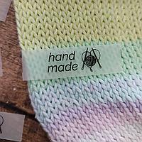 Пришивные бирки "Handmade"цвет: белый, силикон