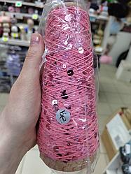 Пряжа Королевские пайетки цвет:розовый