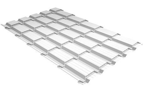 Металлочерепица Quadro Profi 0,45 Drap RAL 9003 Cигнальный белый, фото 2