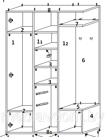 Прихожая Визит-2 1,32м. - фото 2 - id-p180850469