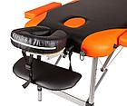 Массажный стол складной Atlas sport 60 см 3-с алюминиевый (черно-оранжевый), фото 2