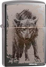 Зажигалка Zippo Wolf Design Black Ice 49073