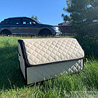 Автомобильный органайзер Кофр в багажник LUX CARBOX Усиленные стенки (размер 50х30см) Черный с черной строчкой, фото 2