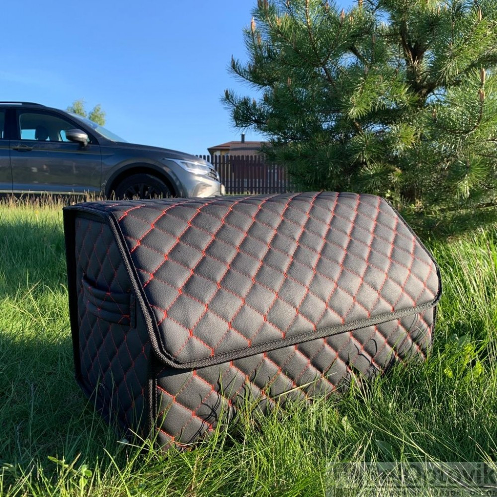 Автомобильный органайзер Кофр в багажник Premium CARBOX Усиленные стенки (размер 50х30см) Черный с черной - фото 2 - id-p180862333
