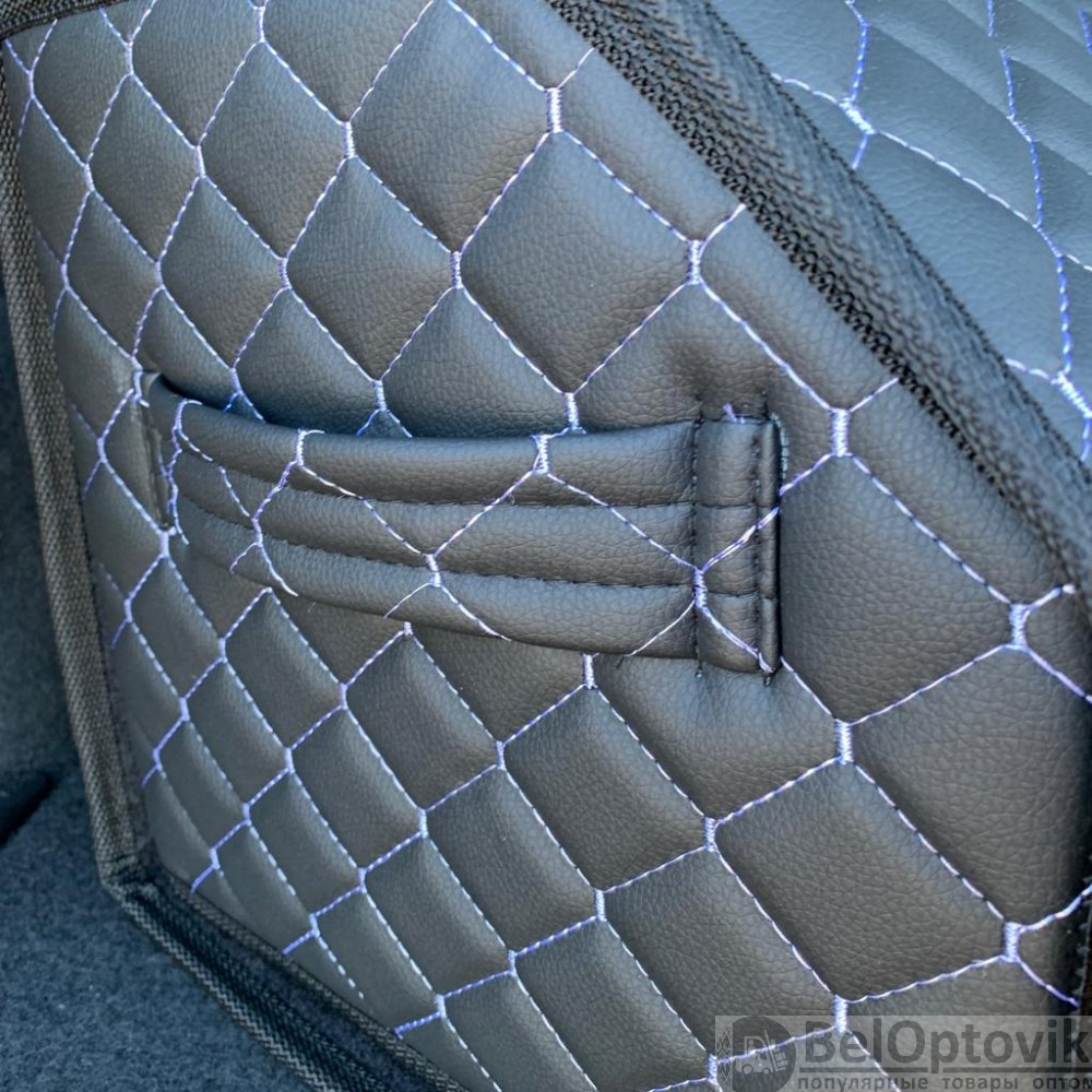 Автомобильный органайзер Кофр в багажник Premium CARBOX Усиленные стенки (размер 50х30см) Черный с черной - фото 7 - id-p180862333