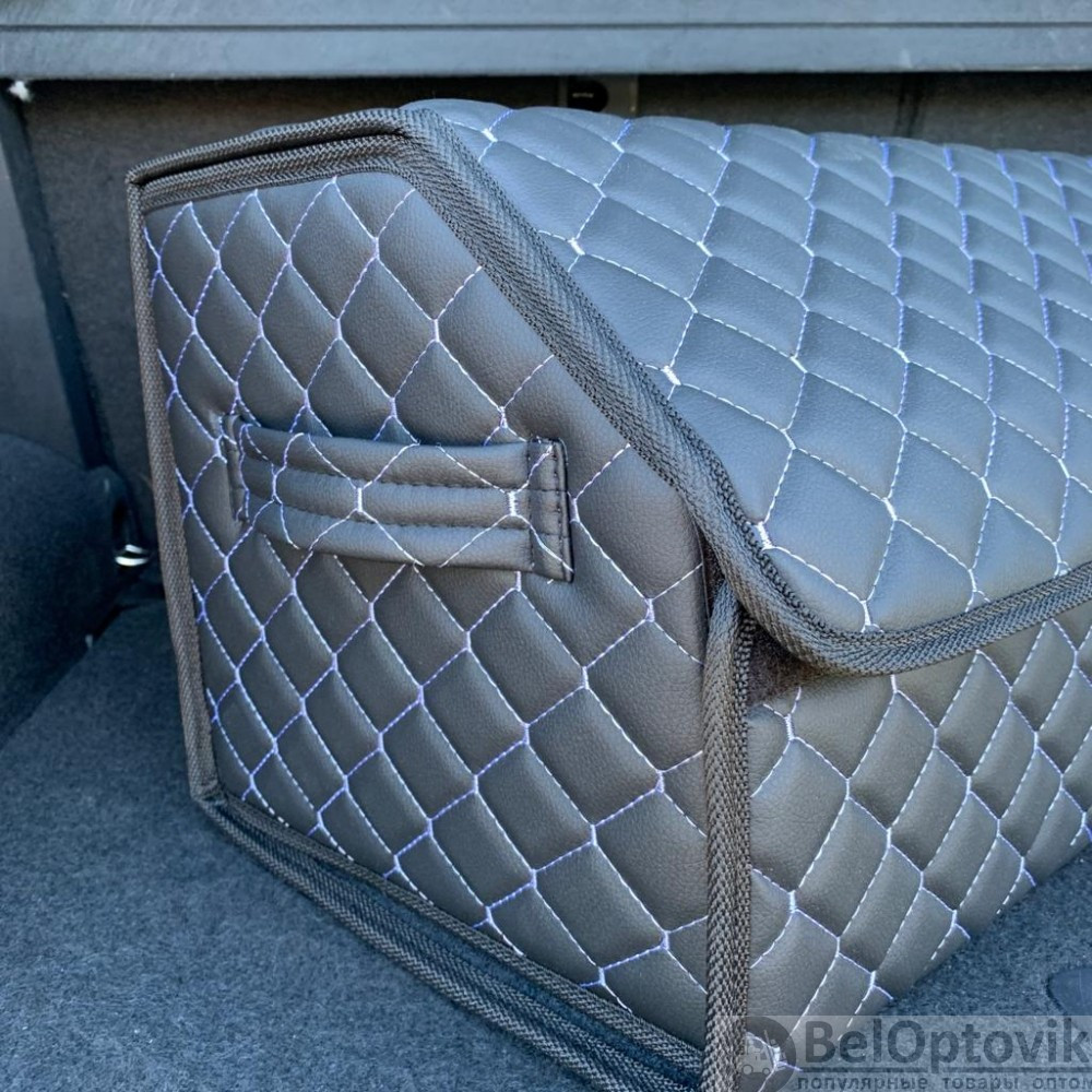 Автомобильный органайзер Кофр в багажник Premium CARBOX Усиленные стенки (размер 70х40см) Черный с красной - фото 8 - id-p180862346