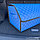 Автомобильный органайзер Кофр в багажник LUX CARBOX Усиленные стенки (размер 70х40см) Черный с синей строчкой, фото 4
