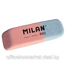 Ластик Milan "860", 1 шт, красный, синий