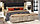 Кровать двуспальная Джулия МИ 180*200 без ламелей в цвете крафт серый/ткань, фото 2