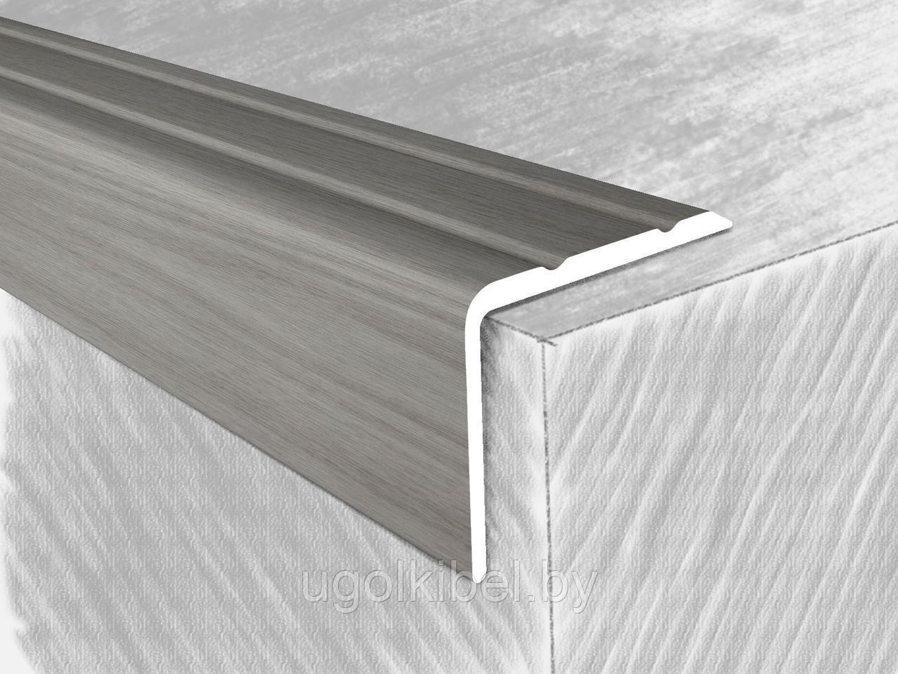 Уголок алюминиевый 20×24 мм., дуб снежный  90 см