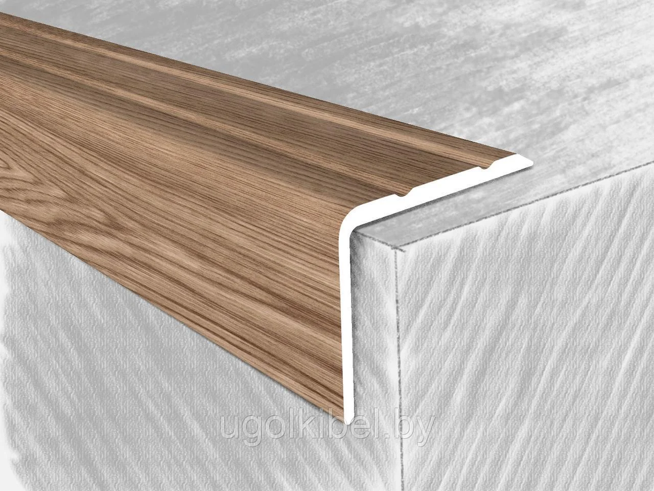 Уголок алюминиевый 20×24 мм., дуб глина 90 см