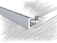 Уголок для плитки L-образный 6мм, анод. серебро 270 см