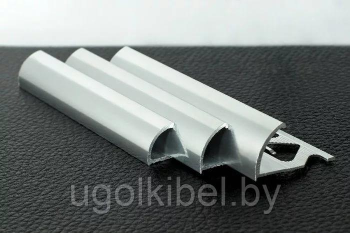 Уголок для плитки алюминиевый полукруглый 12 мм, анод. серебро 270 см - фото 5 - id-p180879846