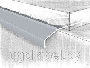 Отлив под плитку для балконов и открытых террас, анодированный серебро 270 см - фото 3 - id-p180879886