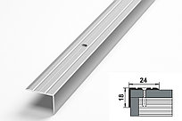 Порог угловой 24х18, серебро 90 см