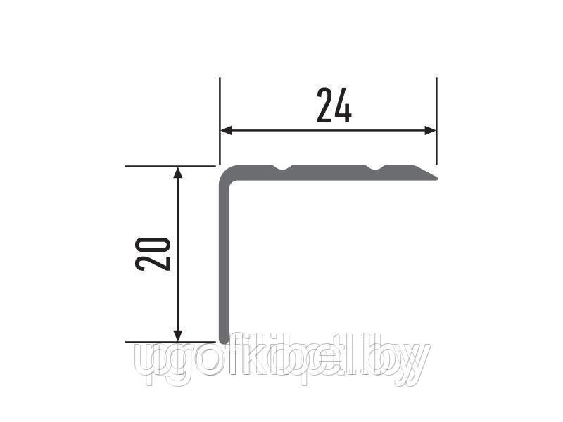 Порог угловой 24х20 мм., золото 1,8 м. - фото 2 - id-p180880337