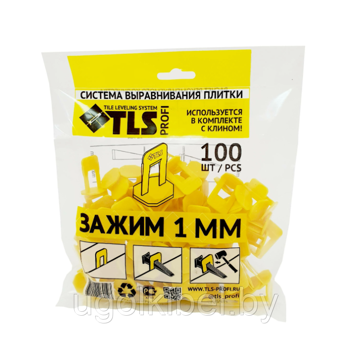 Зажим 1 мм TLS-Profi 100шт