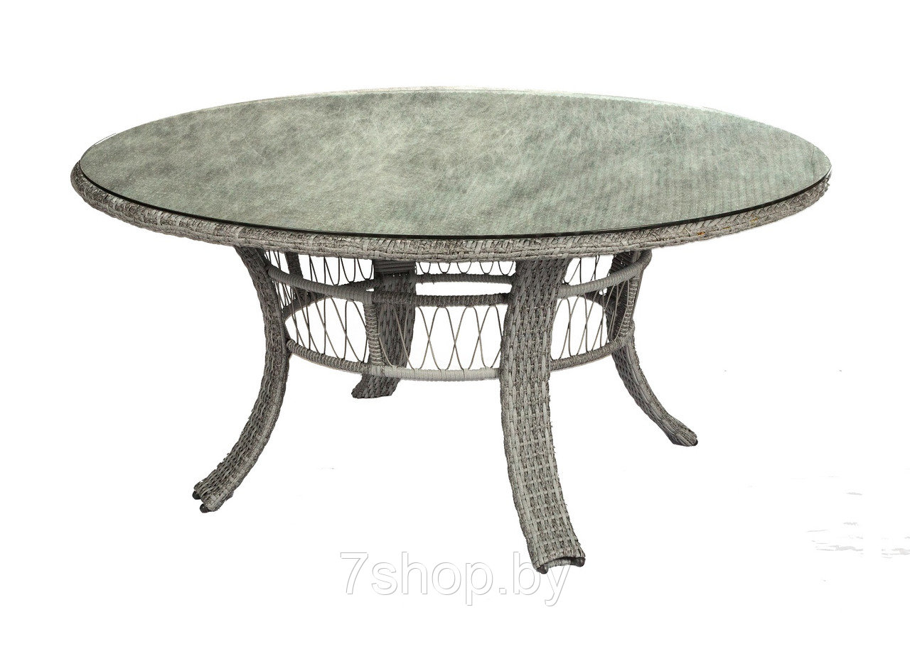 Стол садовый круглый разборный д 1600, серый - фото 1 - id-p180881157