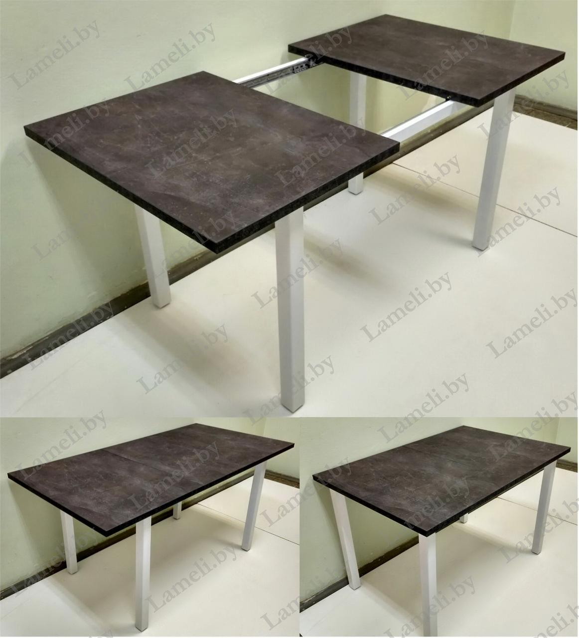 РАЗДВИЖНОЙ стол из массива дуба, ЛДСП или постформинга на металлической раме серии Т. ЛЮБОЙ размер и цвет.