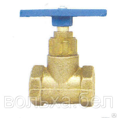 15б1п (Ду 32) клапан (вентиль) запорный муфтовый латунный