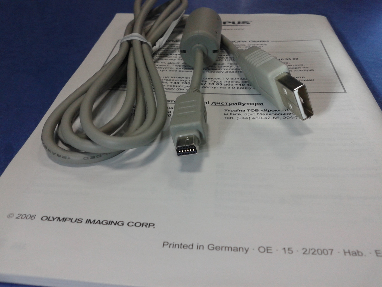 Дата-кабель для фотоаппаратов Olympus оригинал, CB-USB6 - фото 5 - id-p22671857