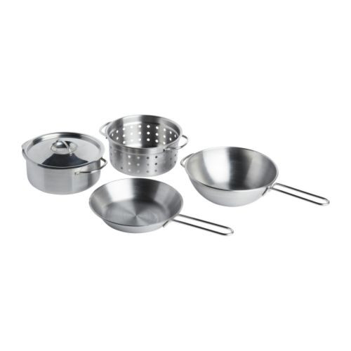 ДУКТИГ Игрушечный набор кухонной посуды, 5 предметов, ИКЕА - фото 1 - id-p22671849