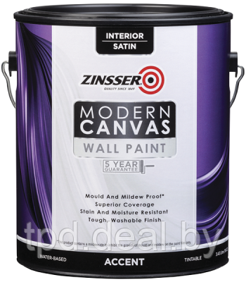 Краска Zinsser Modern Canvas,RUST-OLEUM® интерьерная самогрунтующаяся, база: Accent сатин - фото 1 - id-p180978209