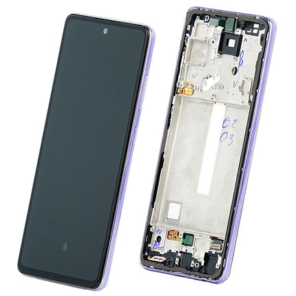 Дисплей (экран) для Samsung Galaxy A52 (A525) original с тачскрином (с рамкой), violet, фото 2