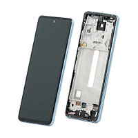 Дисплей (экран) для Samsung Galaxy A52 (A525) original с тачскрином (с рамкой), blue