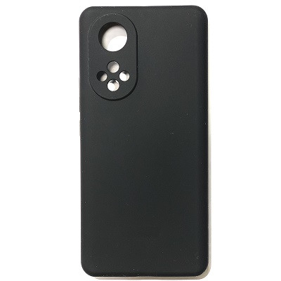 Силиконовый чехол Silicone Case с логотипом черный для Huawei Honor 50/ Nova 9 - фото 1 - id-p180982753