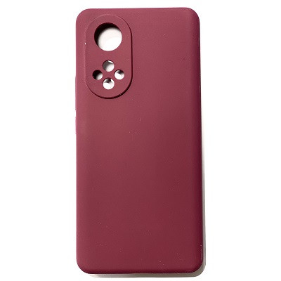 Силиконовый чехол Silicone Case с логотипом бордовый для Huawei Honor 50/ Nova 9 - фото 1 - id-p180982754