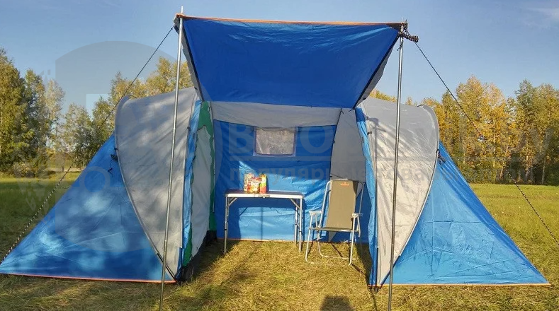Палатка туристическая 4-х местная (кухня-шатер), арт. Lanyu LY-1706 (480x240x195см) - фото 4 - id-p180983143